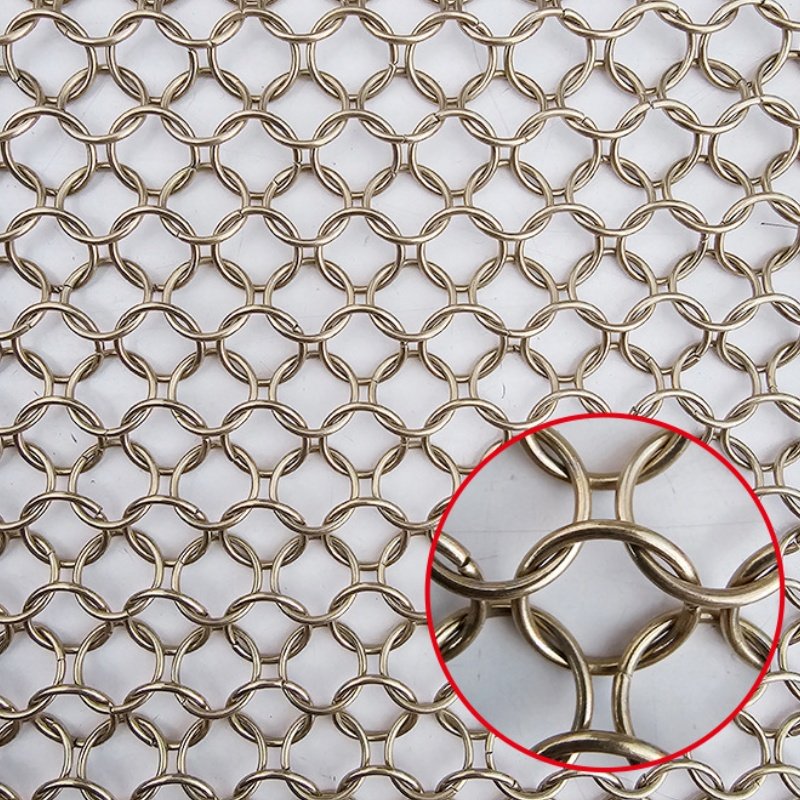 3 Inch Circular Welded Stainless Steel Decorative Chain Mail Mesh Iron Mesh Ring Wedding Ceiling Decoration