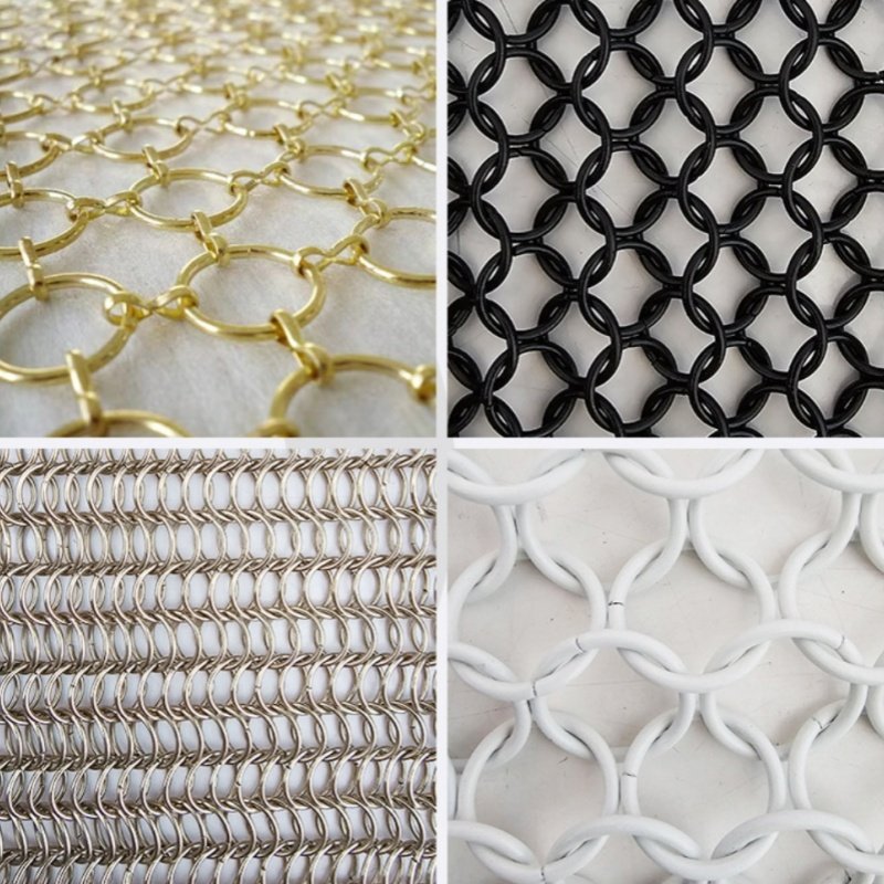 3 Inch Circular Welded Stainless Steel Decorative Chain Mail Mesh Iron Mesh Ring Wedding Ceiling Decoration