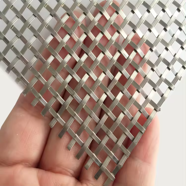 Chrome Silver Color Security Screen Door Decorative Stainless Steel Wire Mesh For Furniture