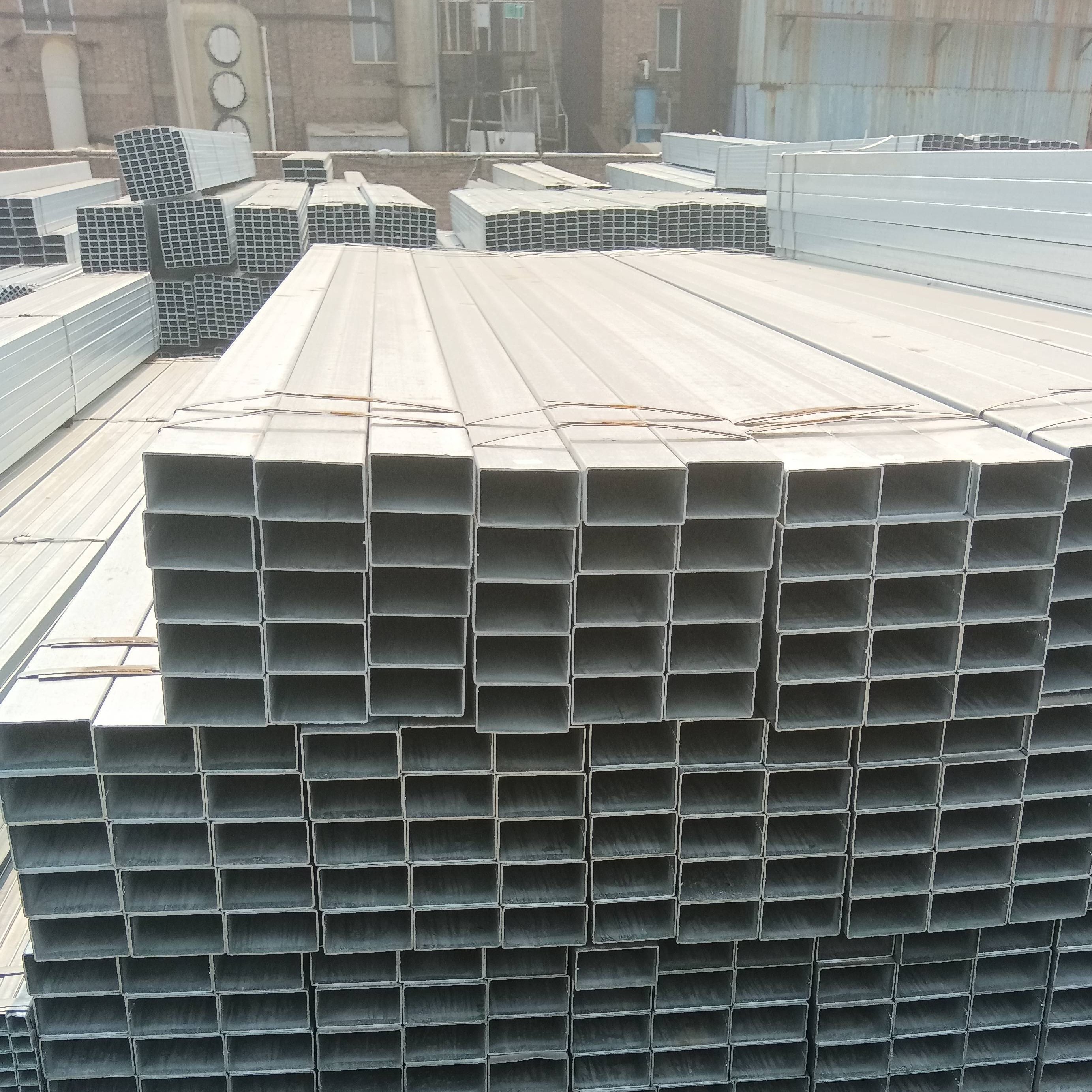 Square Pipe Iron Pipe Price 50*50 Galvanised Rectangular Steel Specification 1.5 Inch Galvanized Steel Structure Pipe