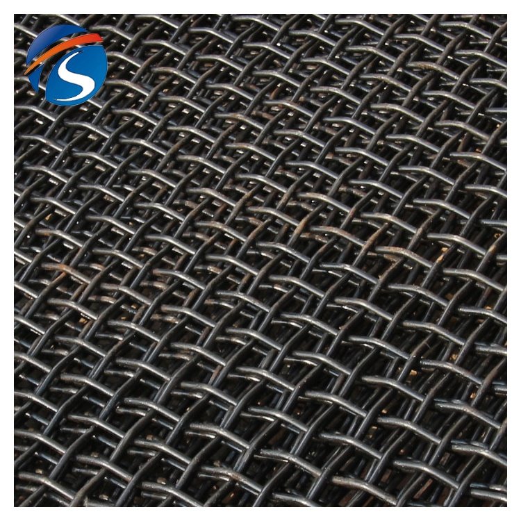 Sturdy structure mining sieving mesh 65mn crimped vibrating screen mesh
