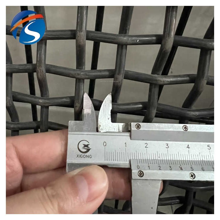 Sturdy structure mining sieving mesh 65mn crimped vibrating screen mesh