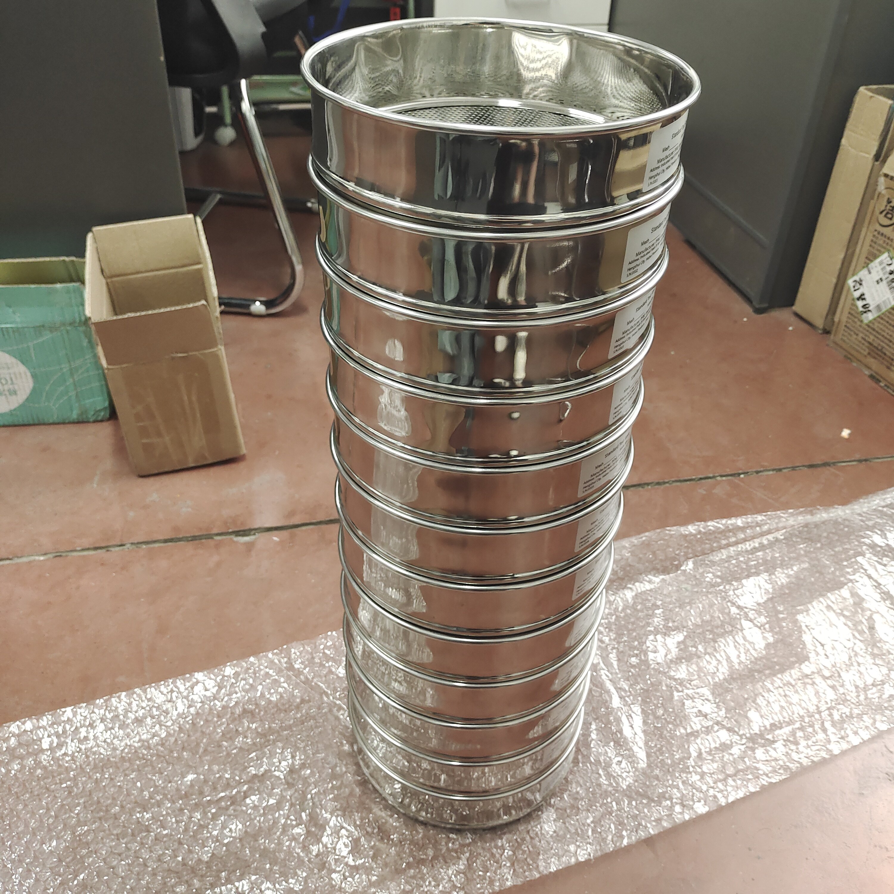 4-500 Mesh 304 Stainless Steel Filter Sieve With Frame Inspection Sieve Standard Sieves