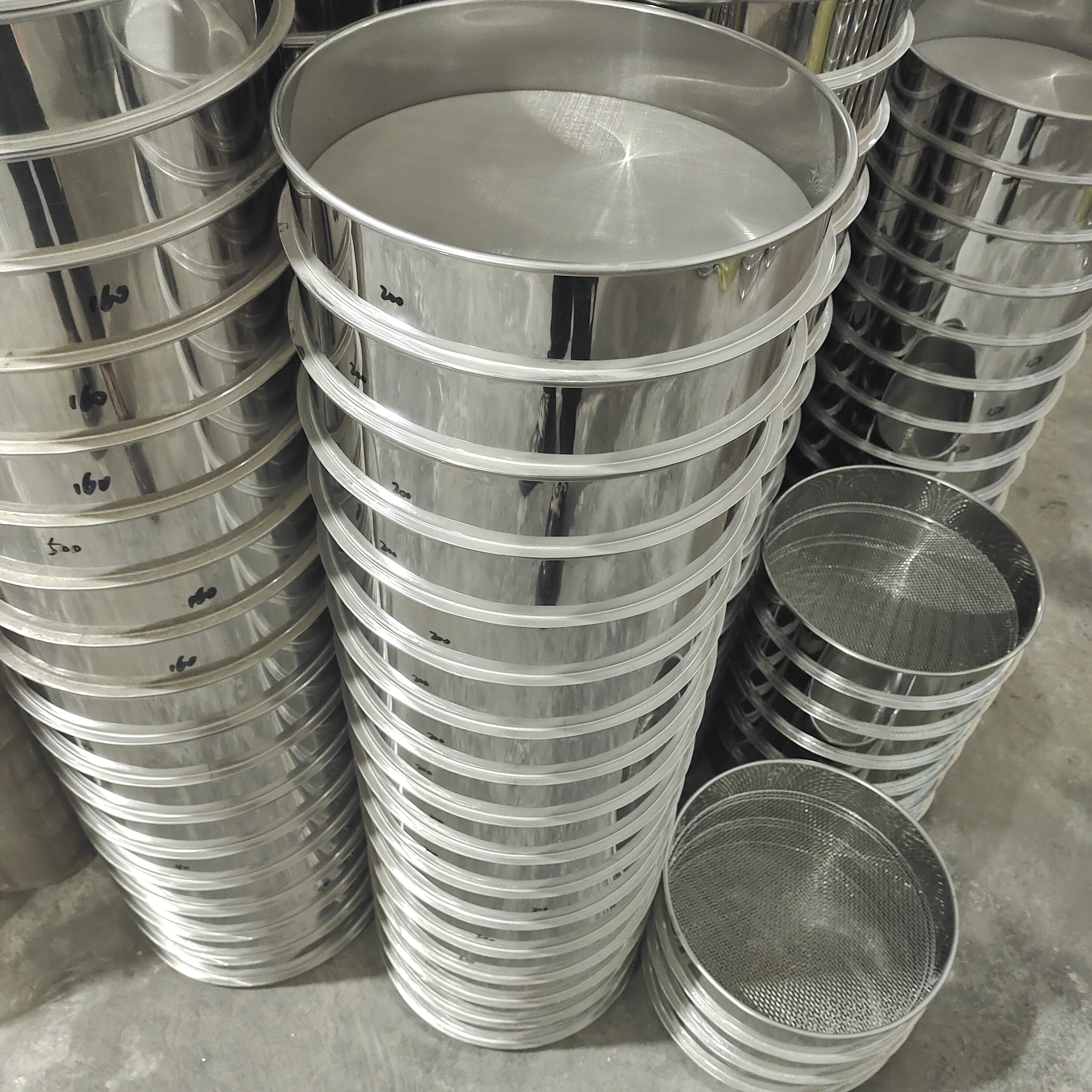 4-500 Mesh 304 Stainless Steel Filter Sieve With Frame Inspection Sieve Standard Sieves