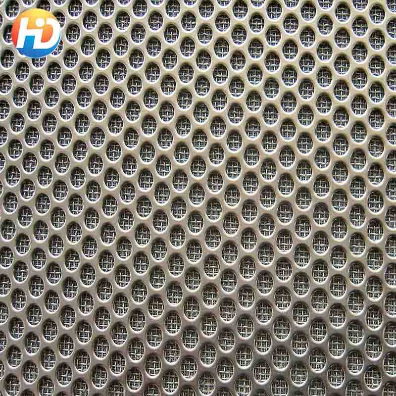 60 Degree triangular pitch 1mm aperture 0.3mm 1mm thickness round hole SUS304 SUS316 Perforated Wire Mesh Filter Sieve