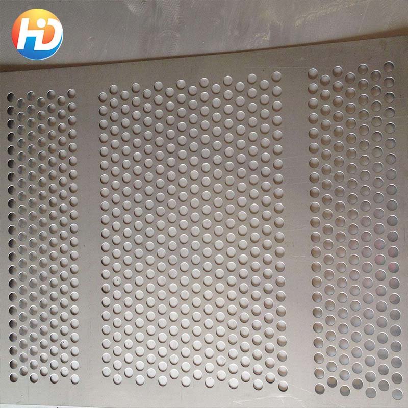 60 Degree triangular pitch 1mm aperture 0.3mm 1mm thickness round hole SUS304 SUS316 Perforated Wire Mesh Filter Sieve