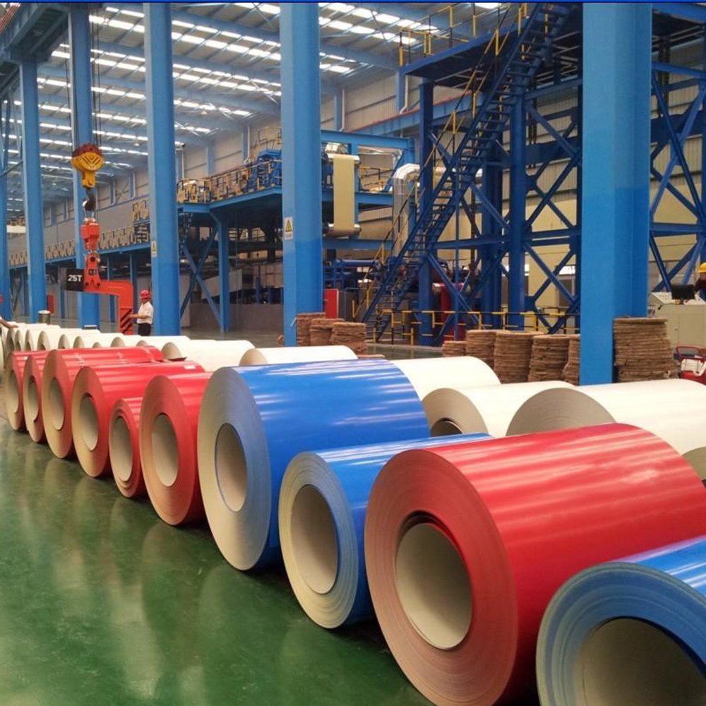 Factory price 0.3mm thin PE colored galvanized iron ppgi steel coil for roofing sheets