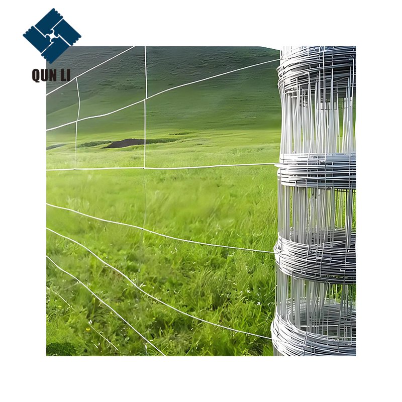 Galvanized Metal Wire Mesh Fence Netting Easily Assembled Cattle Goats Livestock Fence For Grassland Farm Fencing