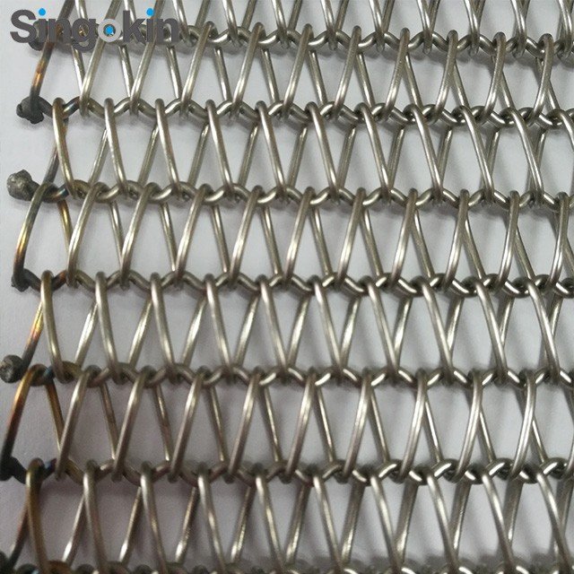 balance stainless steel spiral wire type conveyor mesh belt for bakery tunnel oven