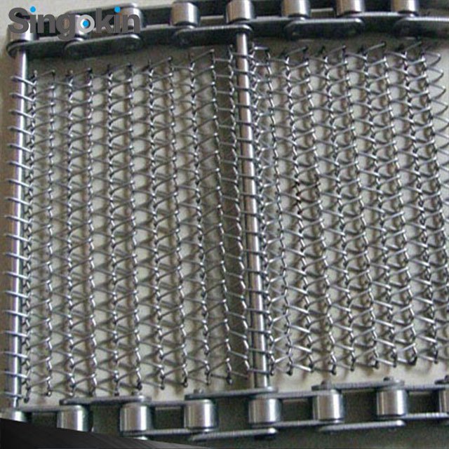 balance stainless steel spiral wire type conveyor mesh belt for bakery tunnel oven