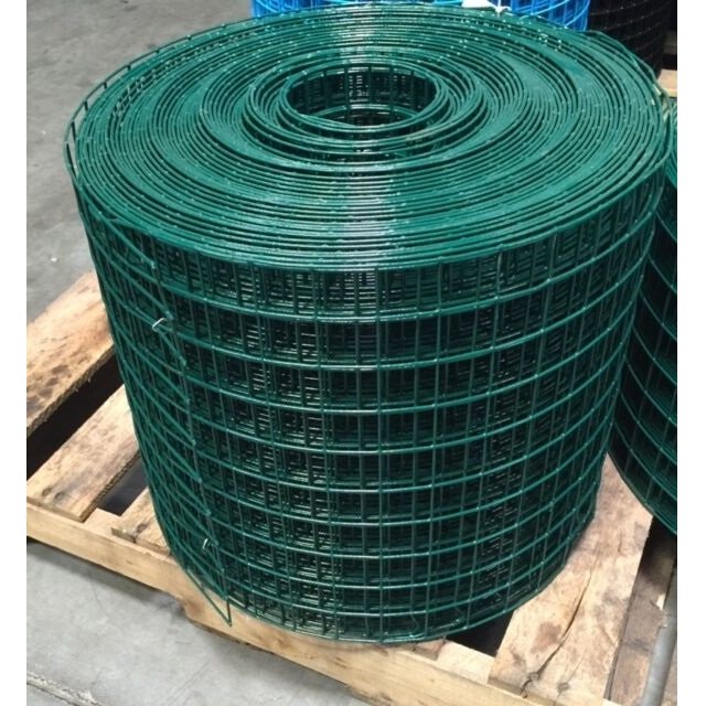 PVC coated Green Welded Wire Mesh netting 1" 3/4" 1/2" Fence Mesh DIY Small Rolls 5m 10m Welding Wire Animal Fencing