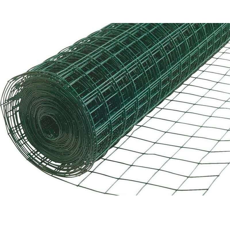 PVC coated Green Welded Wire Mesh netting 1" 3/4" 1/2" Fence Mesh DIY Small Rolls 5m 10m Welding Wire Animal Fencing