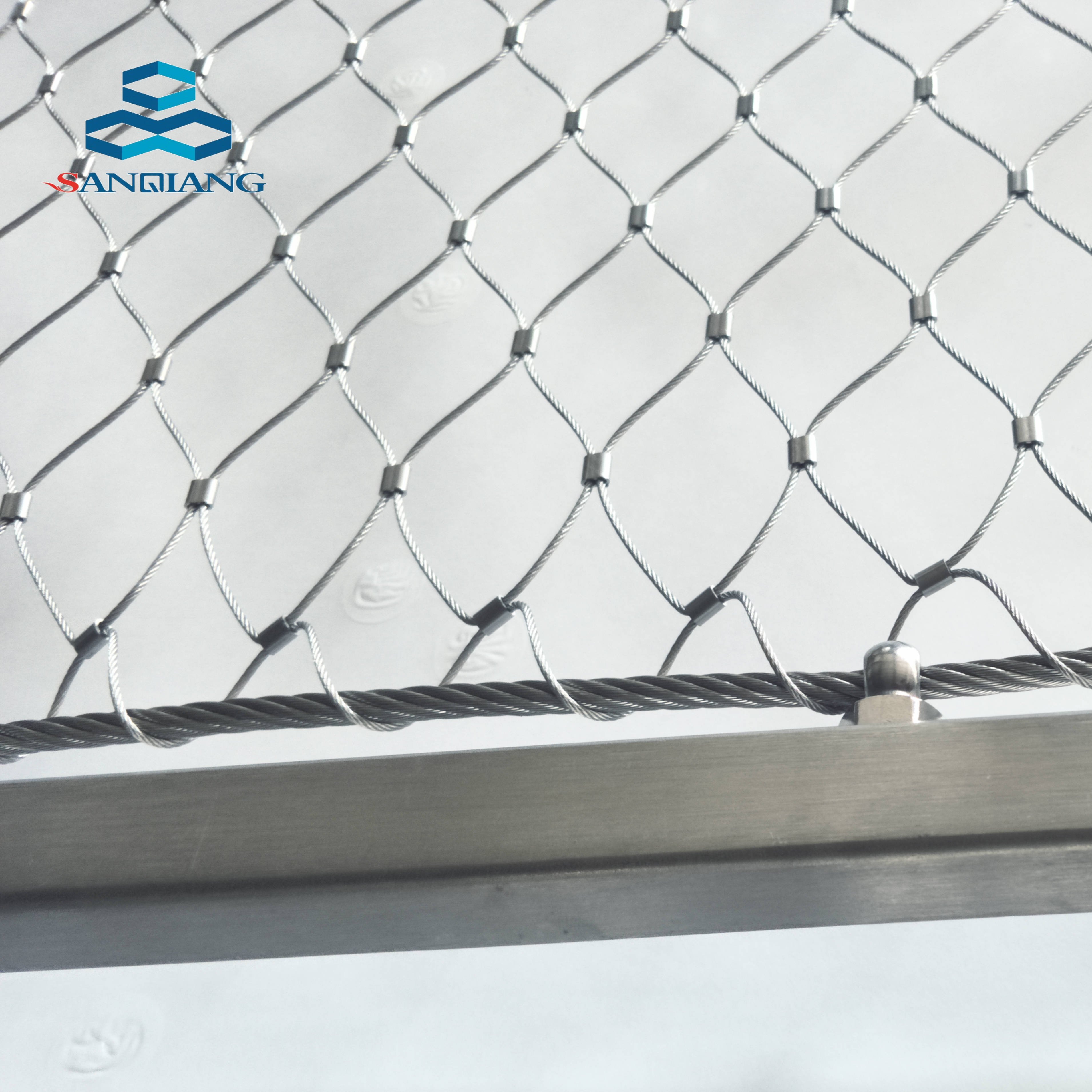 stainless steel wire rope mesh net fence security screens /cable mesh for Aviary zoo mesh