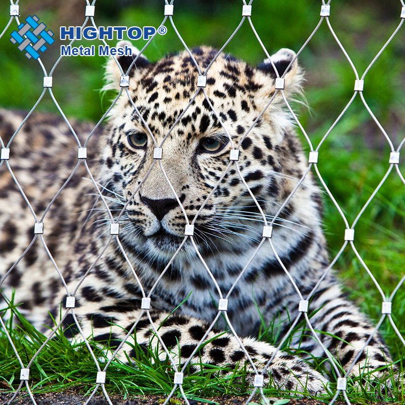 Flexible Ferrule Type Stainless Steel Wire Rope Mesh Monkey Cage Zoo Mesh