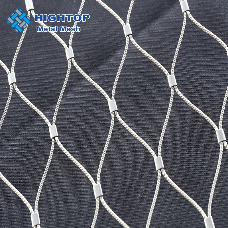 Flexible Ferrule Type Stainless Steel Wire Rope Mesh Monkey Cage Zoo Mesh