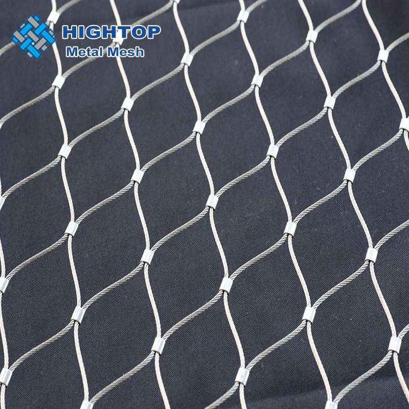 Flexible Ferrule Type Stainless Steel Wire Rope Mesh Monkey Cage Zoo Mesh