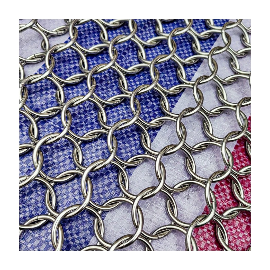 Interior Screen Curtain Chain Stainless Decorative wire net steel ring metal mesh metal ring