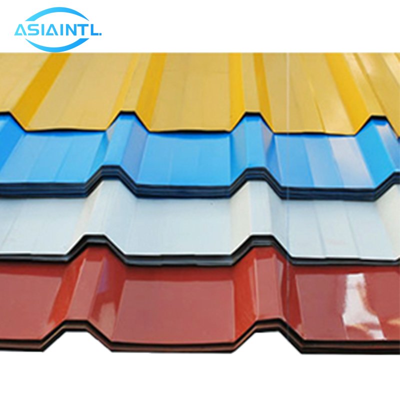 Factory direct color coated aluzinc corrugated bangladesh metal roofing sheet with low price