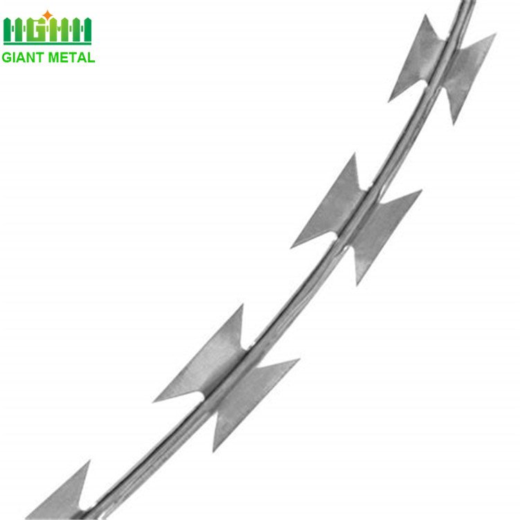 Hot Dipped Galvanized Concertina Razor Barbed Wire BTO22 PVC Coated Iron & Steel Blade Type Secure Fence Security Coils Prisons