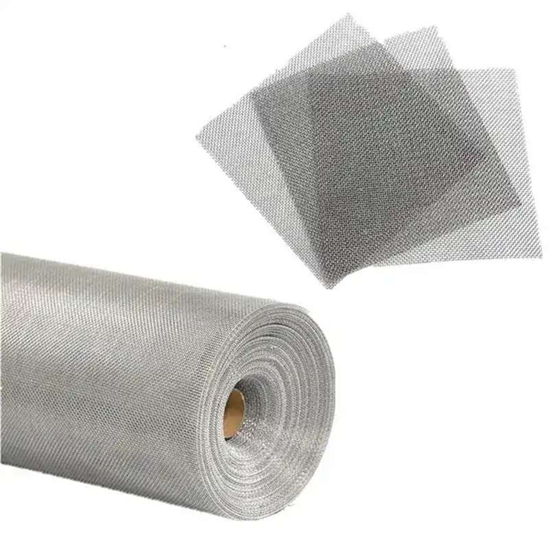 304/316 SS Steel Wire Meshes Filter Screen 20/40/60 80/100/150/200/300/400 Micron Filter Cloth Stainless Steel Woven Wire Mesh