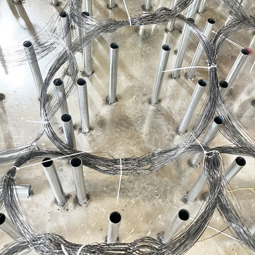 Winding Net Obstacle Low Visibility Mesh Tank Barrier Wire Mesh Security Tank Barrier