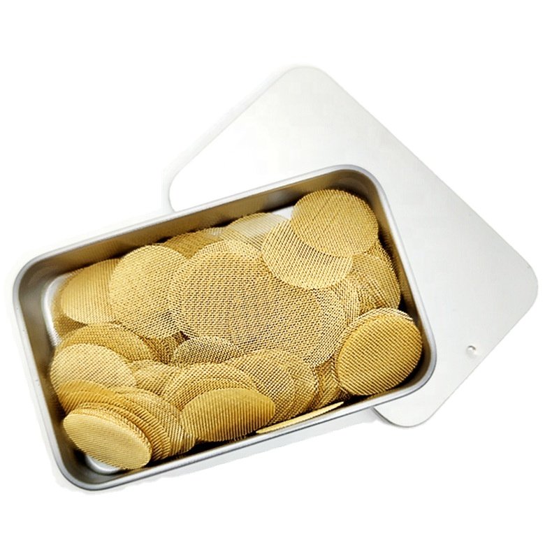 2024 new 20mm 12mm 10mm 8mm Titanium Smoking Pipe Screens Metal Stainless Steel / Brass
