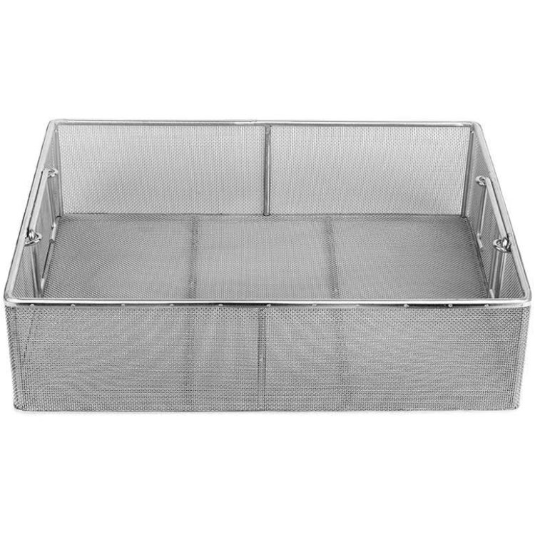 Professional Customization of 304 Ultrasonic Instrument Cleaning Basket with Cover Metal Stainless Steel Woven Wire Mesh