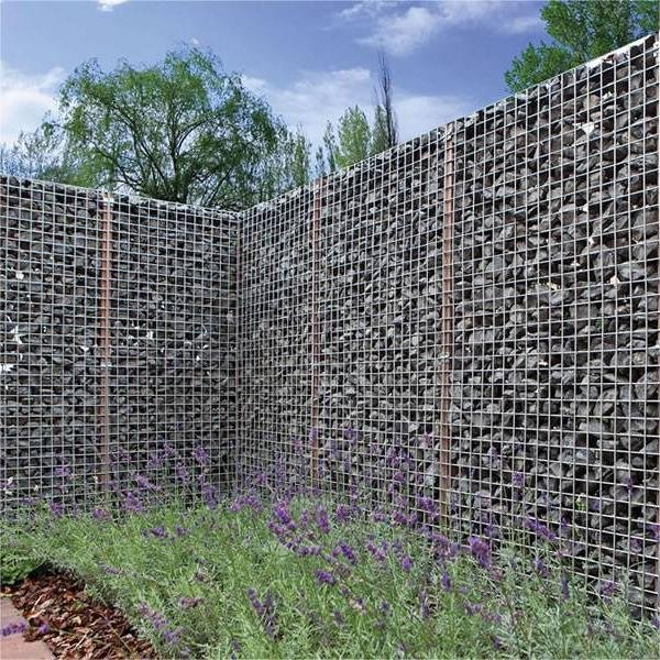Hot dipped galvanized stone gabion basket fence welded gabion box wall galfan coated welded gabion retaining wall for outdoor