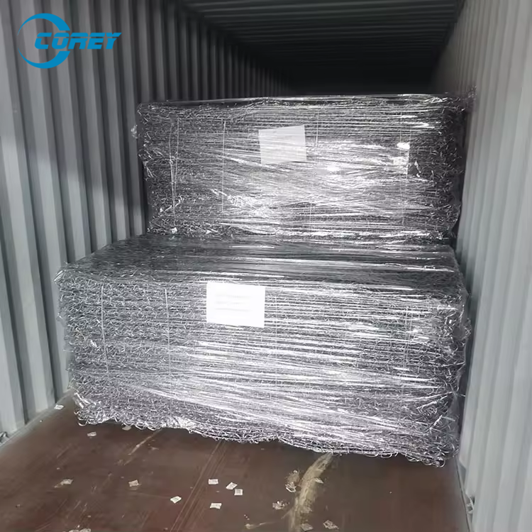 Corey factory heavy galvanized customized Professional reinforfced Flood protective wire mesh gabion cages gabion basket