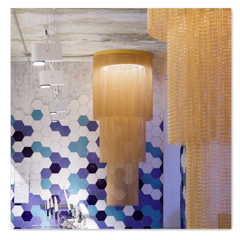 Decorative aluminium metal chain link curtain