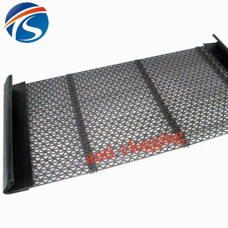 Wholesale Self cleaning vibrating screen mesh 65mn steel wire mesh for anti clog with Heavy Duty Hooked