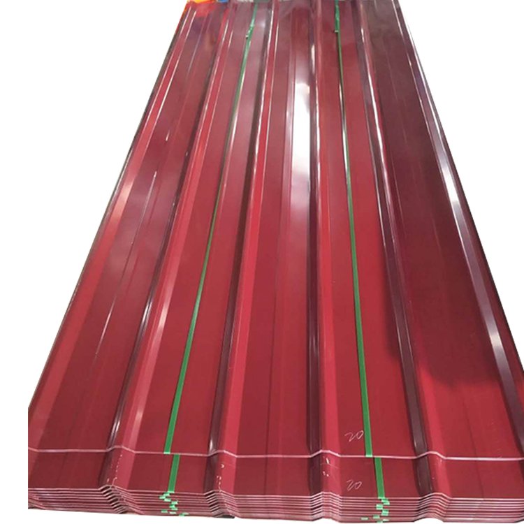cheap trapezoid color 0.25mm thickness steel tile corrugated steel standard height of color roof per sheet