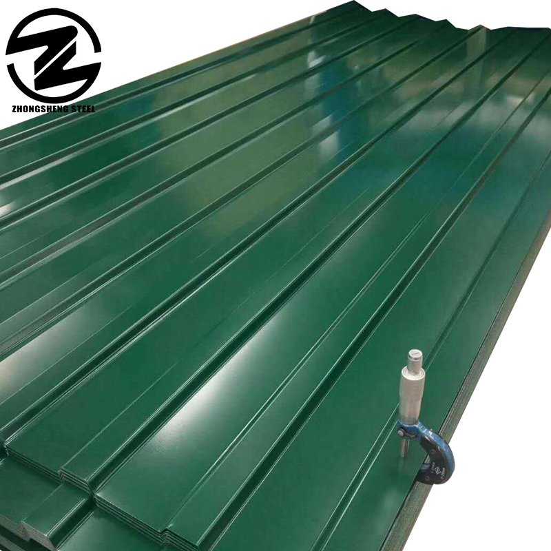 cheap trapezoid color 0.25mm thickness steel tile corrugated steel standard height of color roof per sheet