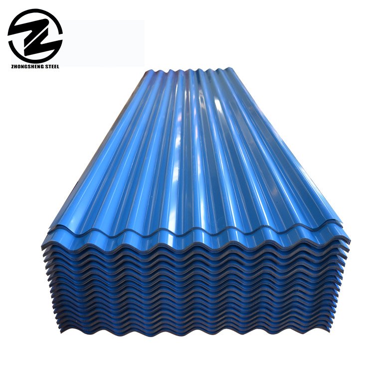 cheap trapezoid color 0.25mm thickness steel tile corrugated steel standard height of color roof per sheet