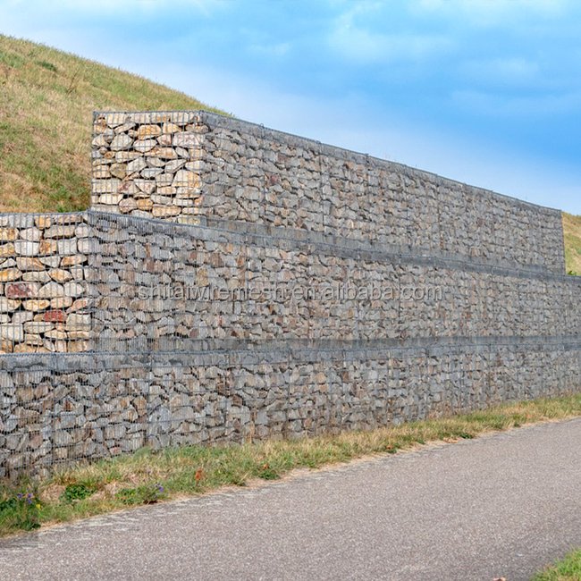 Factory Price Galvanized Rock Filled Gabion Basket Welded Gabion Cage For Retaining Wall