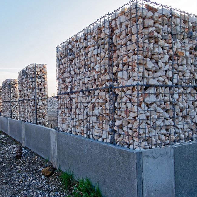 Factory Price Galvanized Rock Filled Gabion Basket Welded Gabion Cage For Retaining Wall