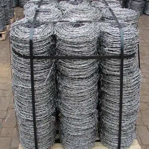 Galvanized Steel Barbed Wire PVC Coated Razor Concertina Wire for Prison Protection Security Iron Stainless Steel Material