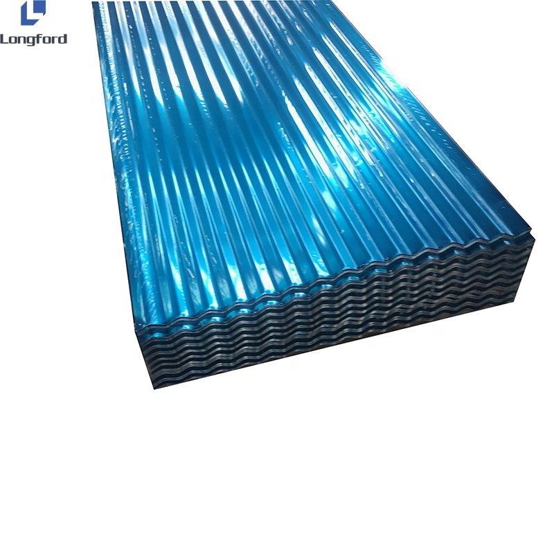 Corrugated Galvanized Steel Roofing Sheet 0.13mm thick Aluminum Galvanized Coated Metal Long Span Panels for Building Materials