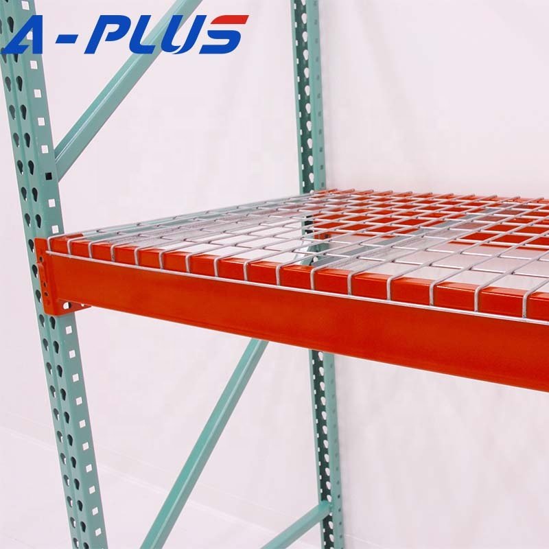 U Channel Zinc Galvanized Metal Pallet Rack Support Grid 44''x46'' Steel Wire Mesh Panel Deck