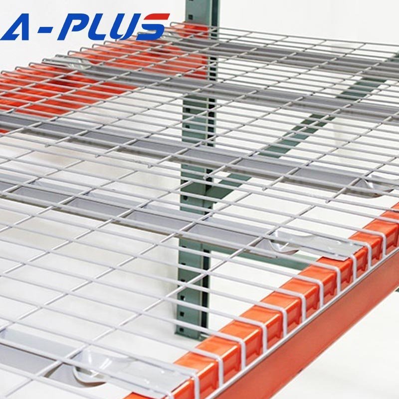 U Channel Zinc Galvanized Metal Pallet Rack Support Grid 44''x46'' Steel Wire Mesh Panel Deck