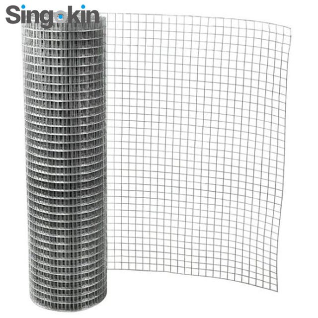 30cm Width x 6M Length 0.6mm 6mm galvanized welded wire mesh rolls for mat screen