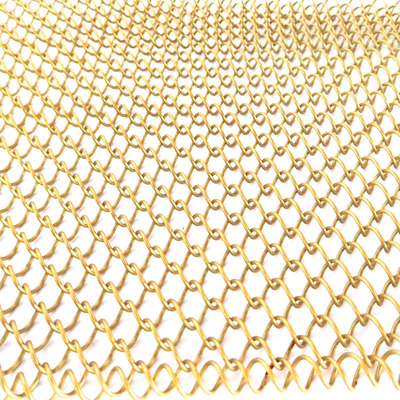Brass Metal Mesh Curtain Fabrics Chain Mail Ring Mesh Curtain For Dividers