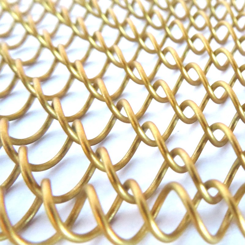 Brass Metal Mesh Curtain Fabrics Chain Mail Ring Mesh Curtain For Dividers