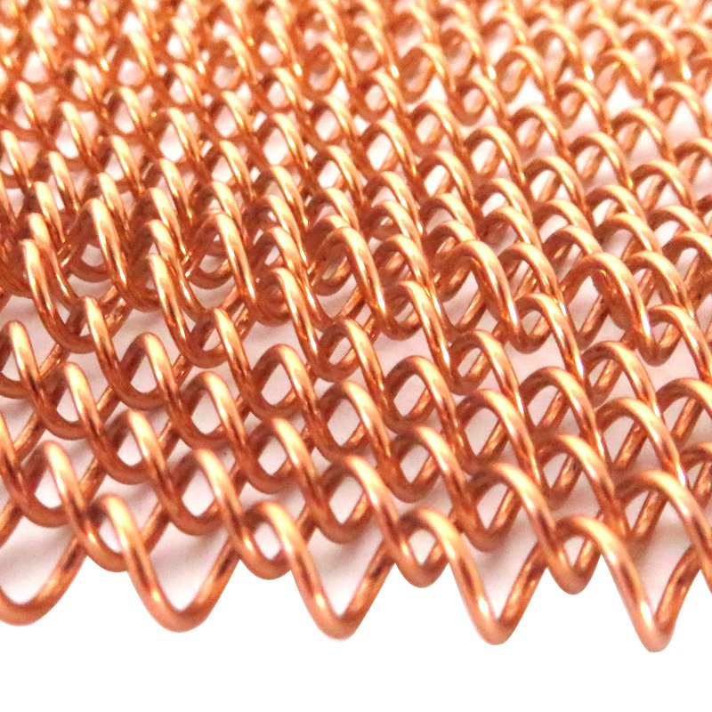 Brass Metal Mesh Curtain Fabrics Chain Mail Ring Mesh Curtain For Dividers