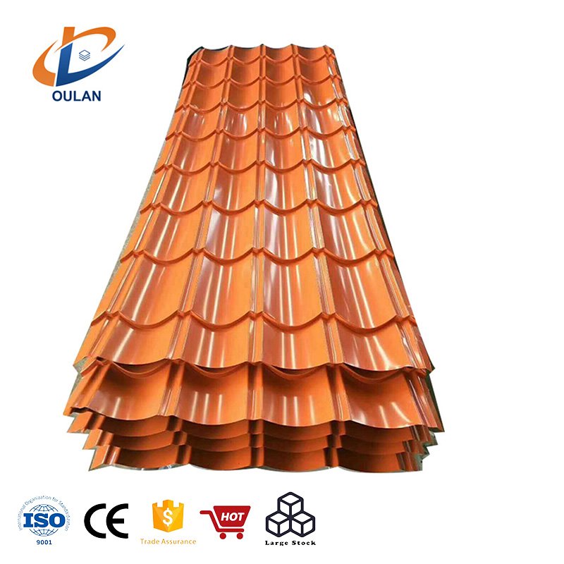 Z90 Z275 color coated corrugated steel roofing sheet 22 26 28 gauge dark green corrugated steel roof sheets