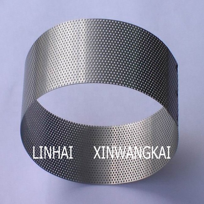 Perforated metal sieve in an arc
