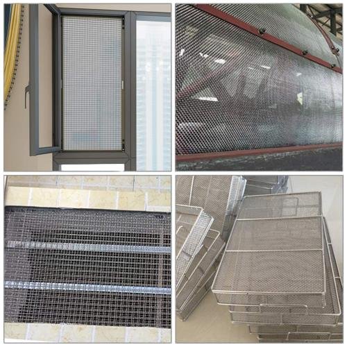 SS 304 316 stainless steel woven wire mesh anti-mosquito woven window / door screen mesh net