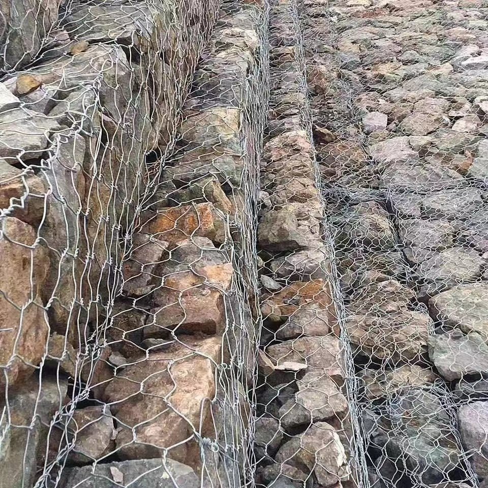 High quality hot dip galvanized welded gabion wire mesh fencing box stone cages Galfan welded gabion basket retaining wall fence