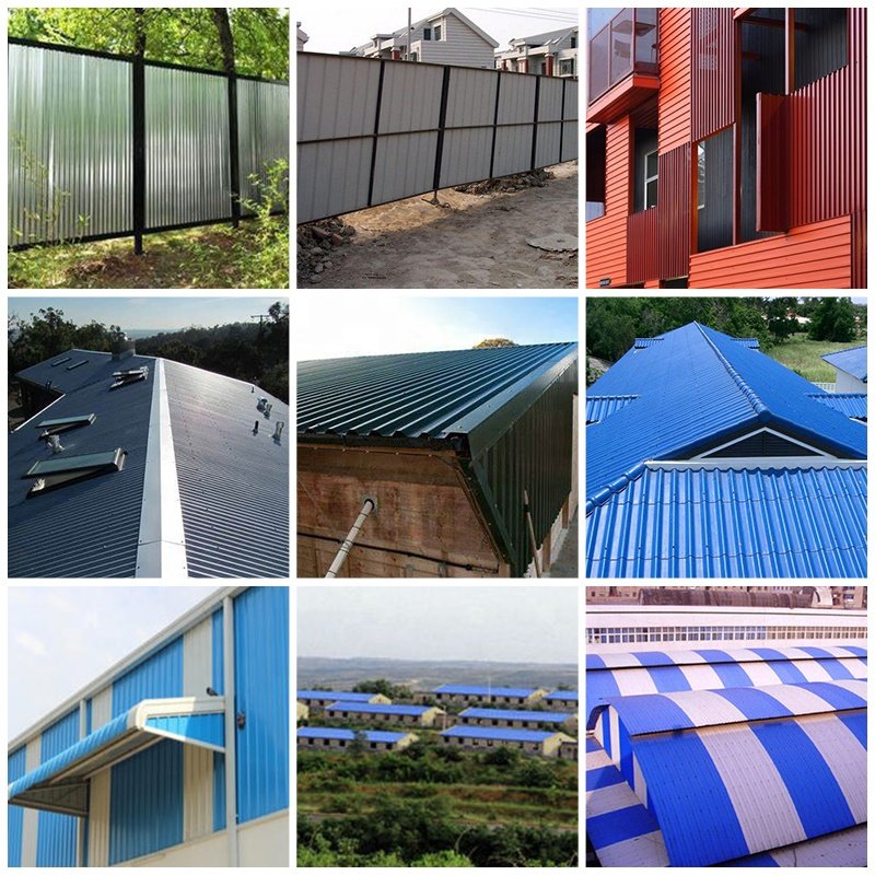 DX51D SGCC Prepainted Galvanized Iron Roofing Gi Corrugated Metal Roof Sheet Color Coated Roof Steel Plate