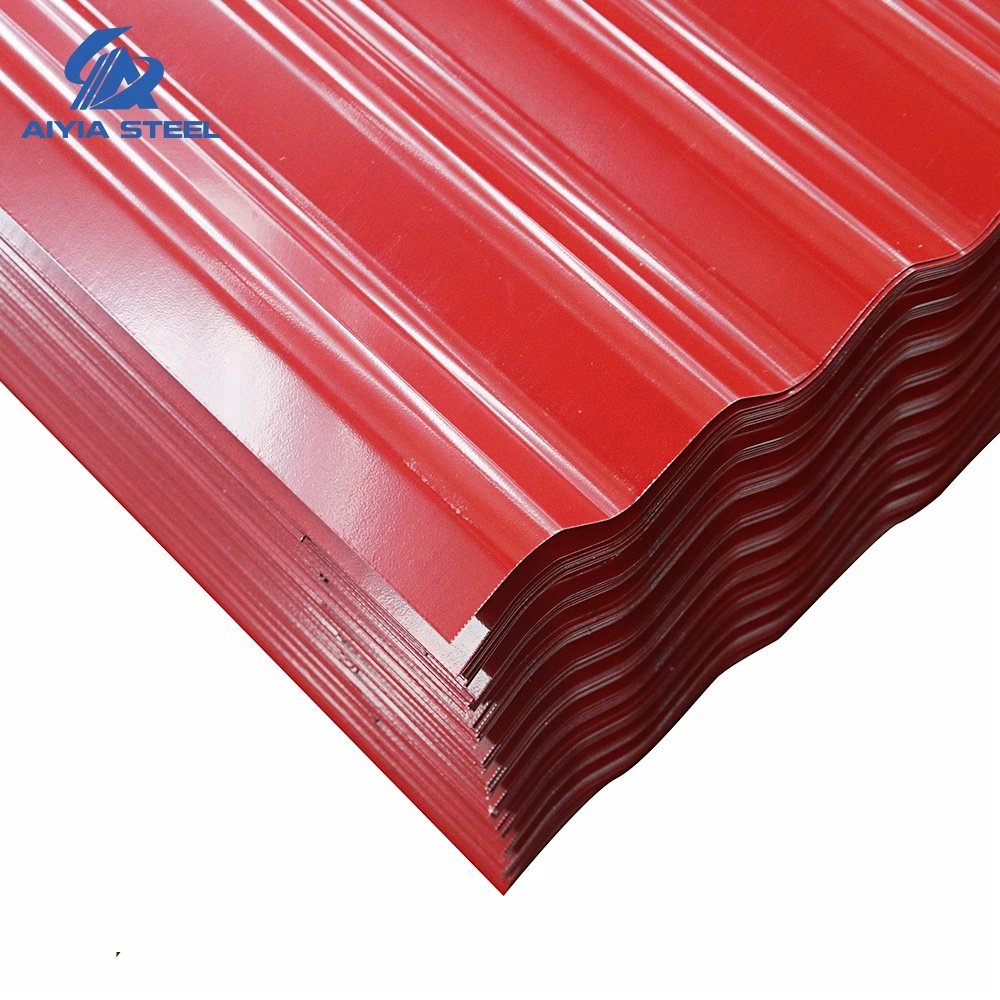 Thickness 0.91 mm x 1220 mm x 2440 mm DC51D Zing coating 60 g/m2 painting coating 20/5um Color Corrugated Roof sheet